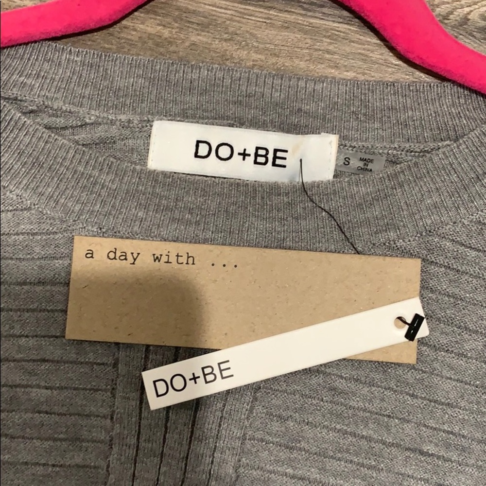 Cropped Ribbed Drawstring Sweater - Picture 5 of 7